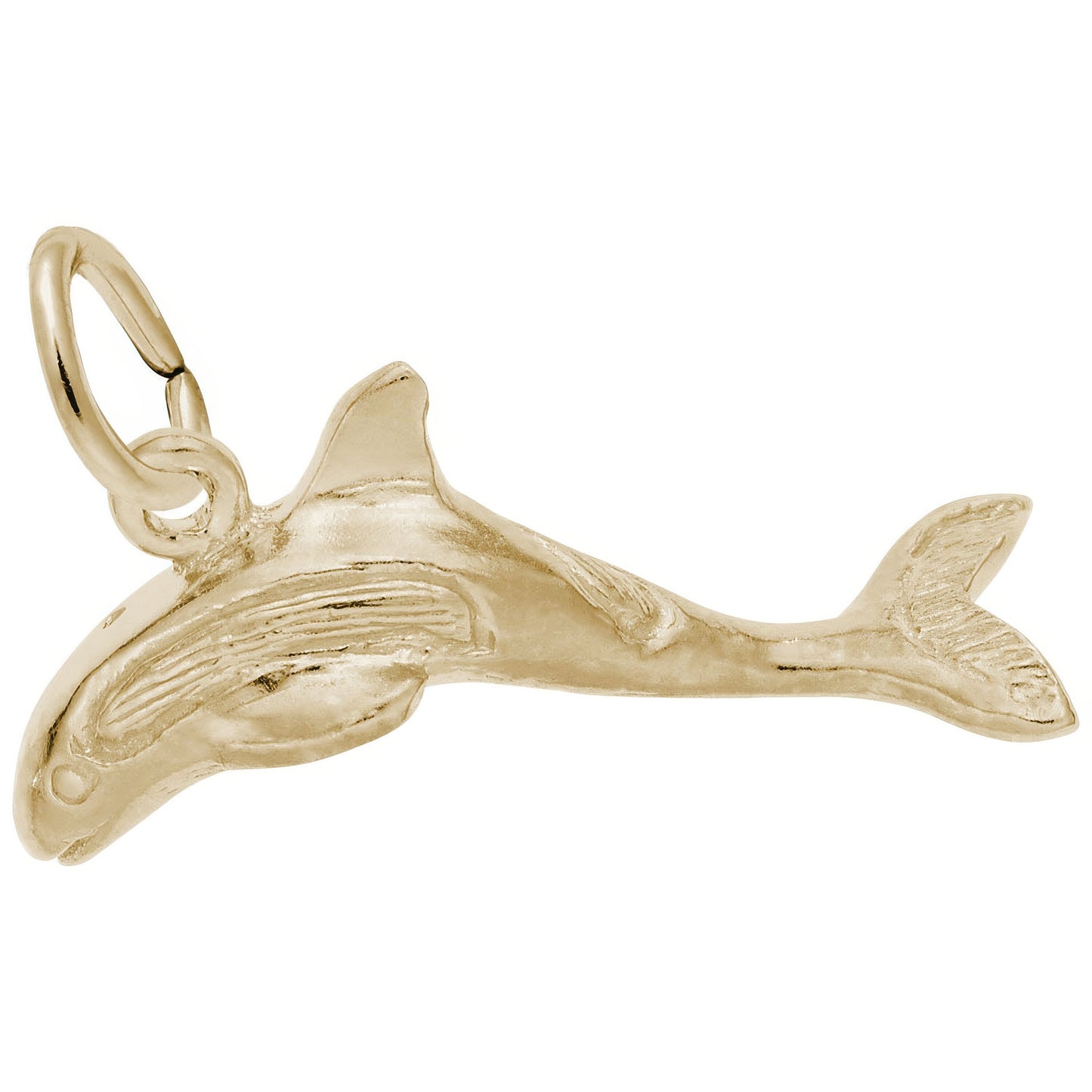 Graceful Whale Charm - Metal - Sterling Silver