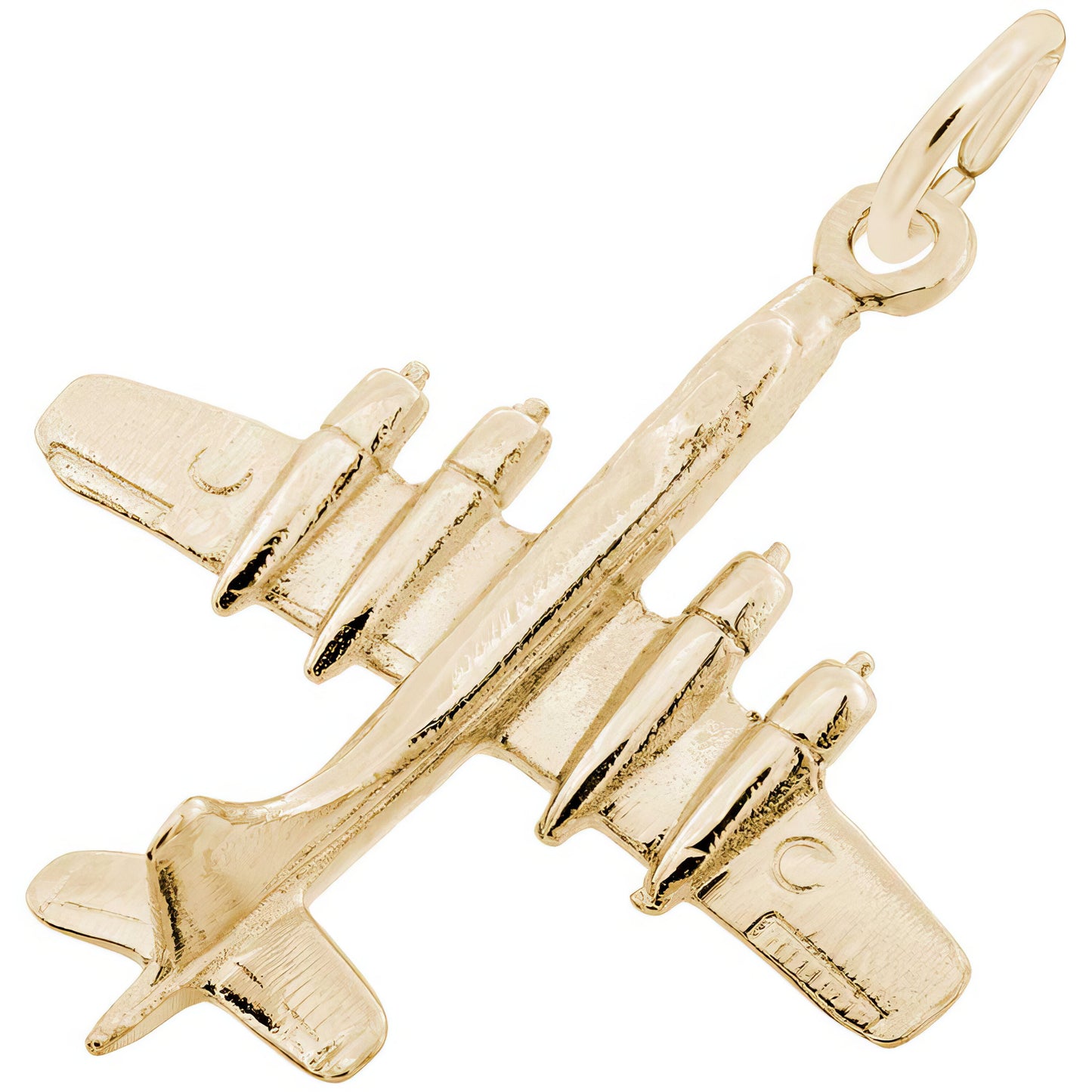 Plane Charm, Sterling Silver