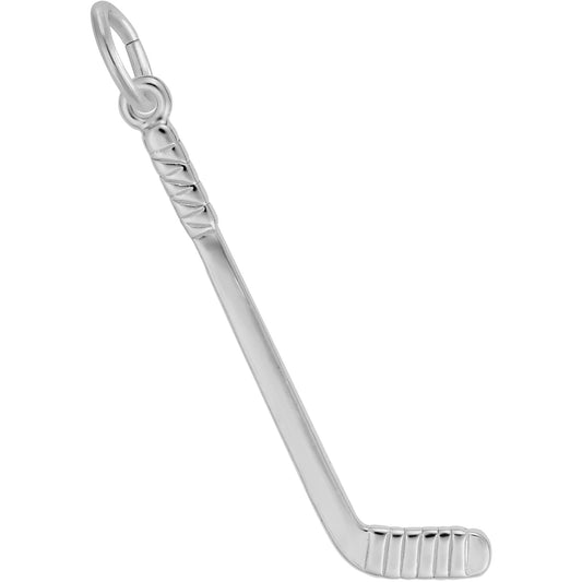 Classic Hockey Stick Charm - Metal - Sterling Silver
