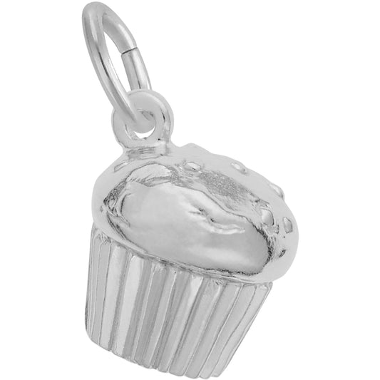 Muffin Charm - Metal - Sterling Silver