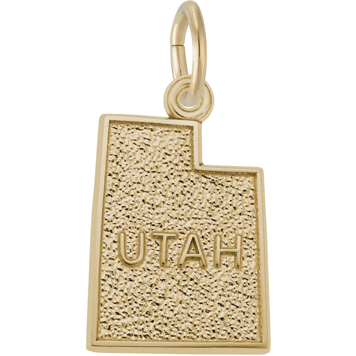 Utah Map Charm - Metal - Sterling Silver