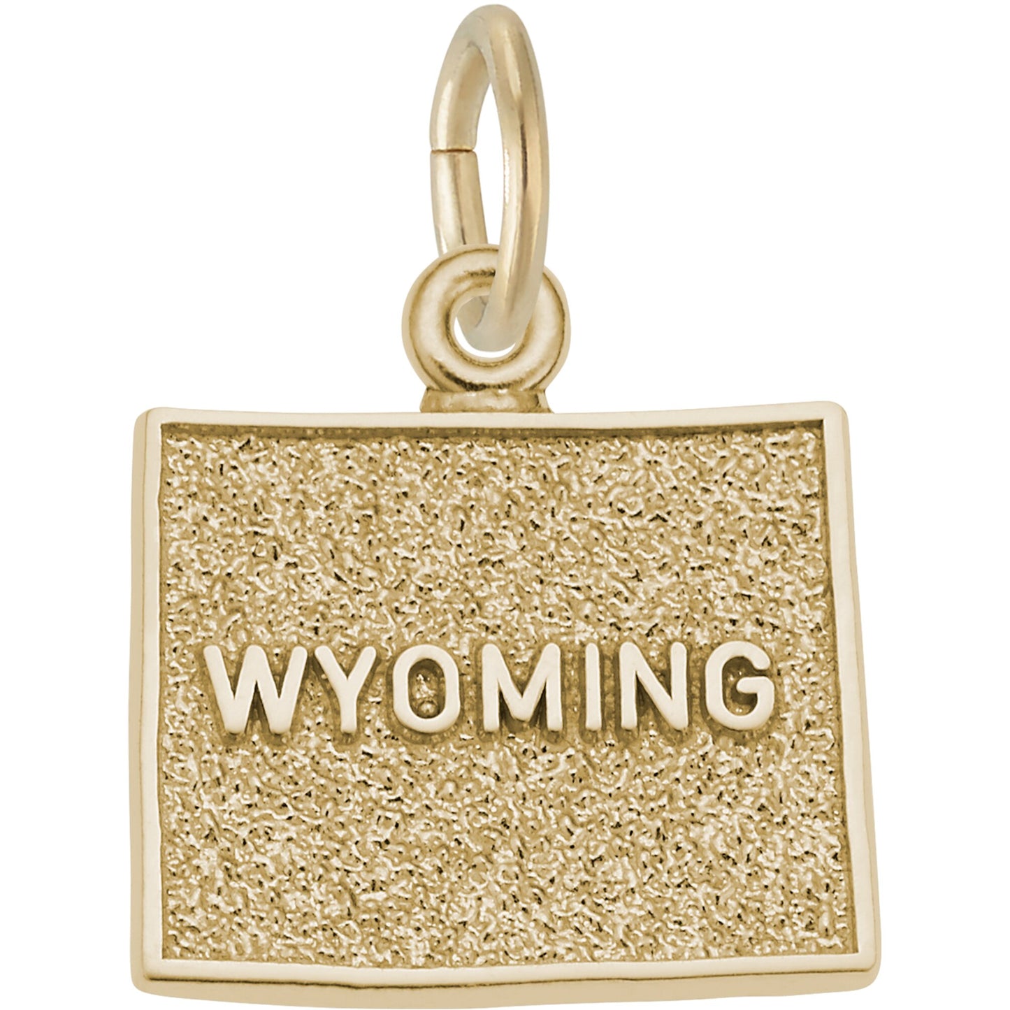 Wyoming Map Charm - Metal - Sterling Silver
