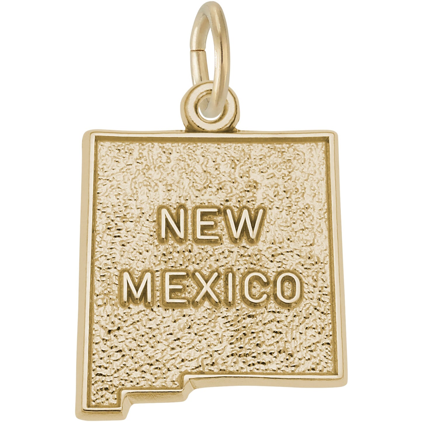 New Mexico Map Charm - Metal - Sterling Silver