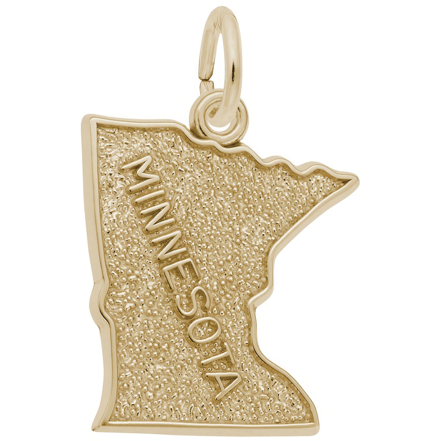 Minnesota Map Charm - Metal - Sterling Silver
