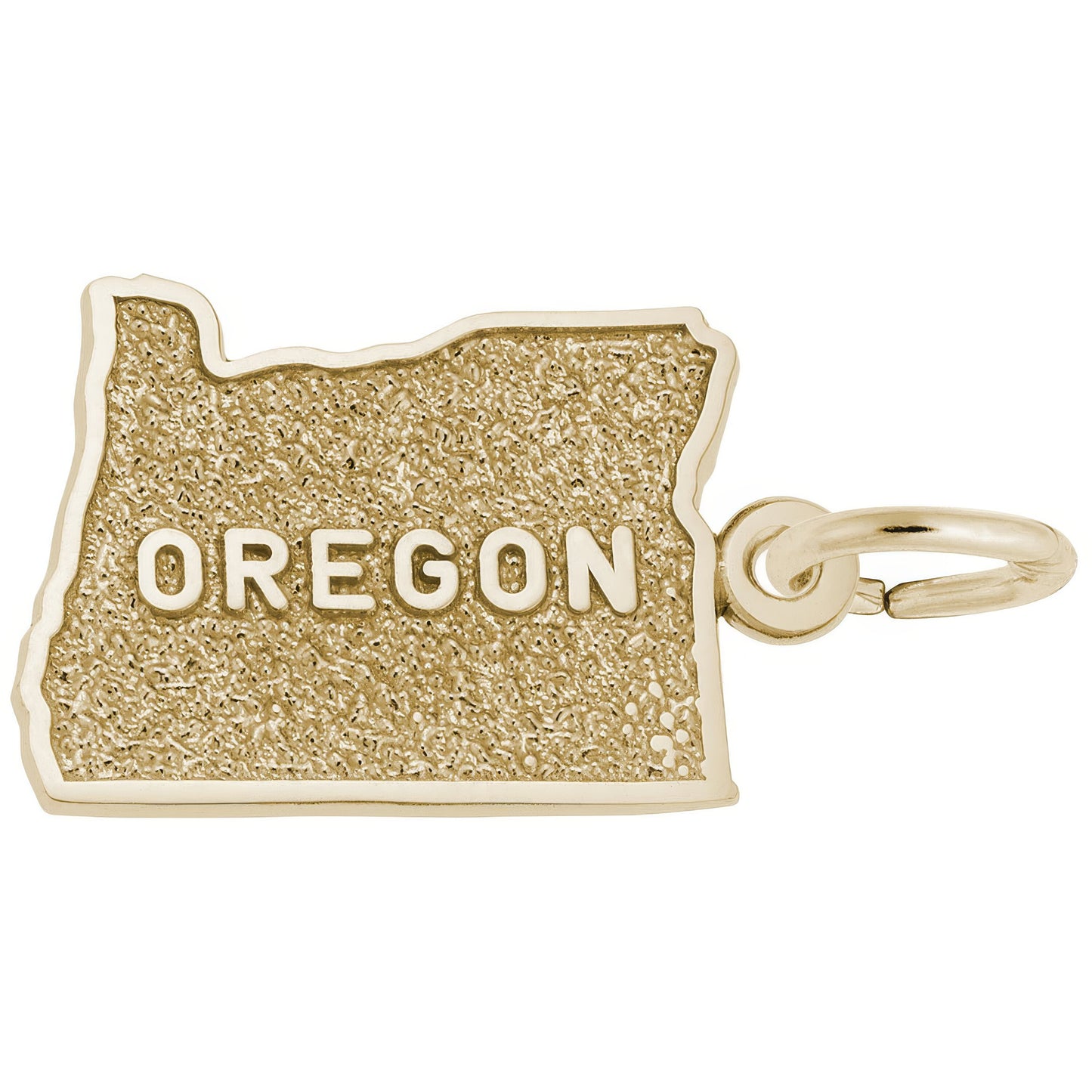 Oregon Map Charm - Metal - Sterling Silver
