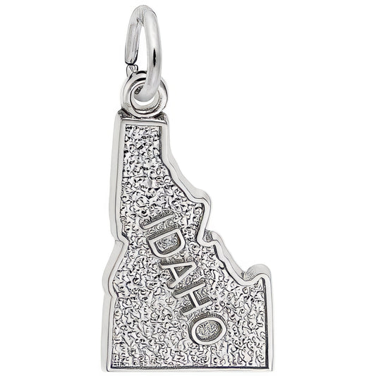 Idaho Map Charm - Metal - Sterling Silver