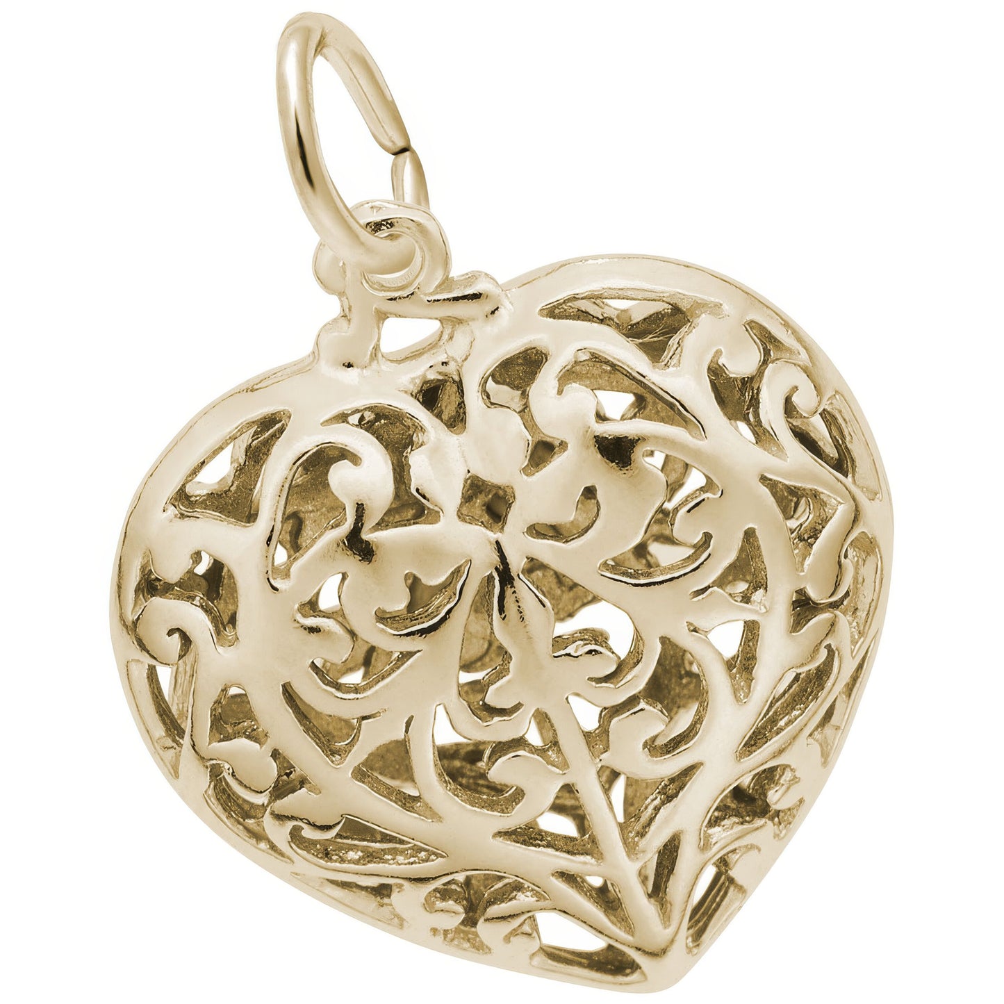 Sterling Silver Filigree Heart Charm