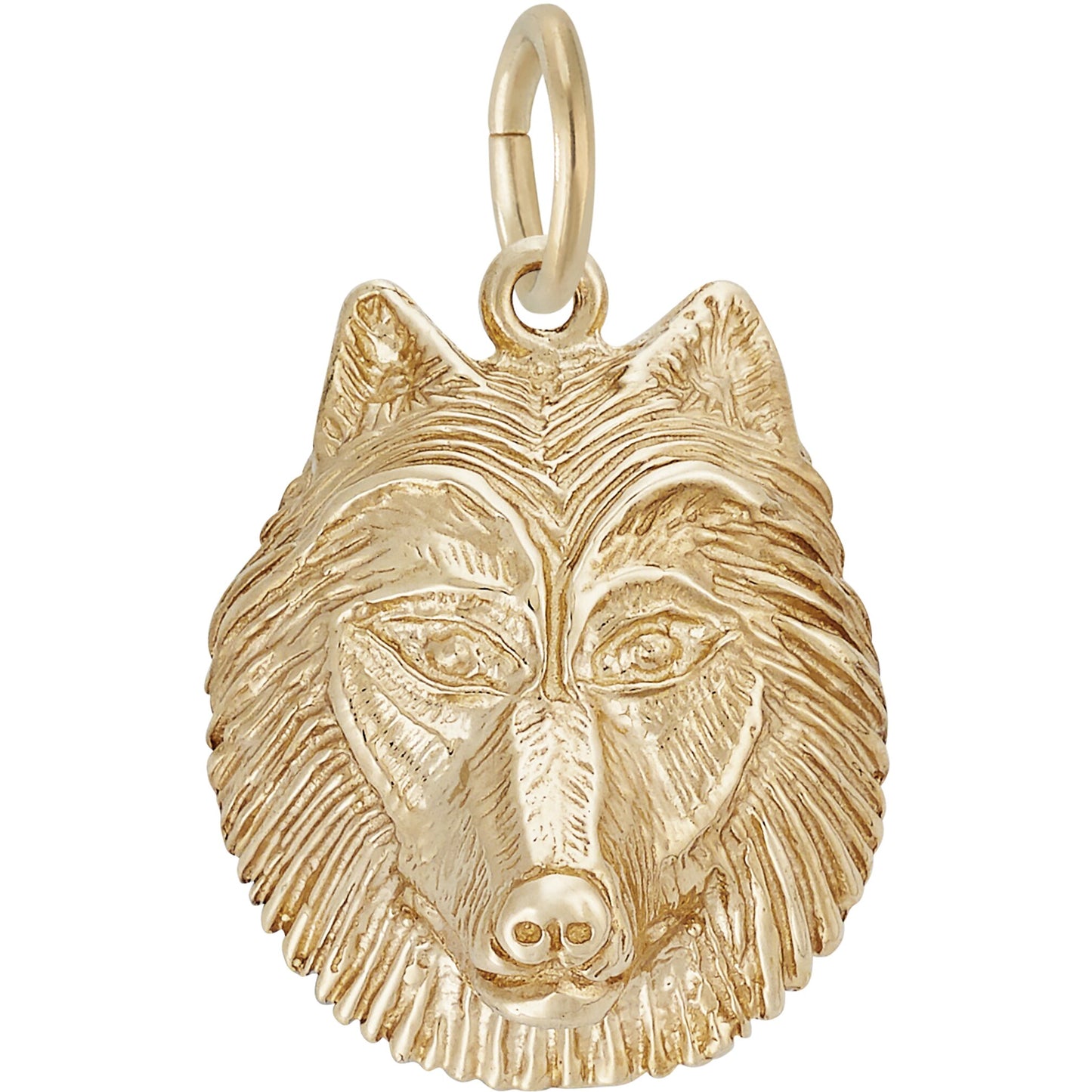 Wolf Head Charm - Metal - Sterling Silver