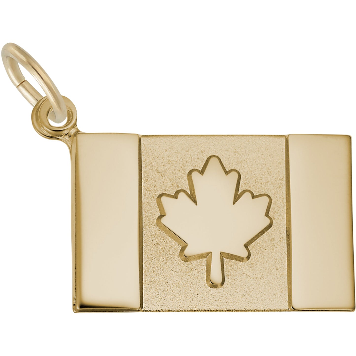 Canadian Flag Charm - Metal - Sterling Silver