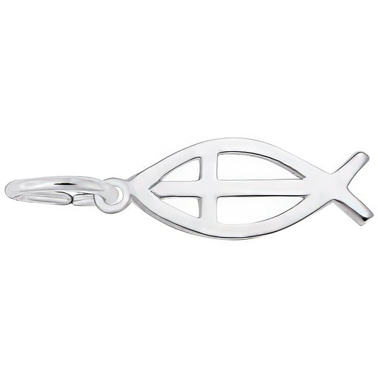 Ichthus Charm - Metal - Sterling Silver