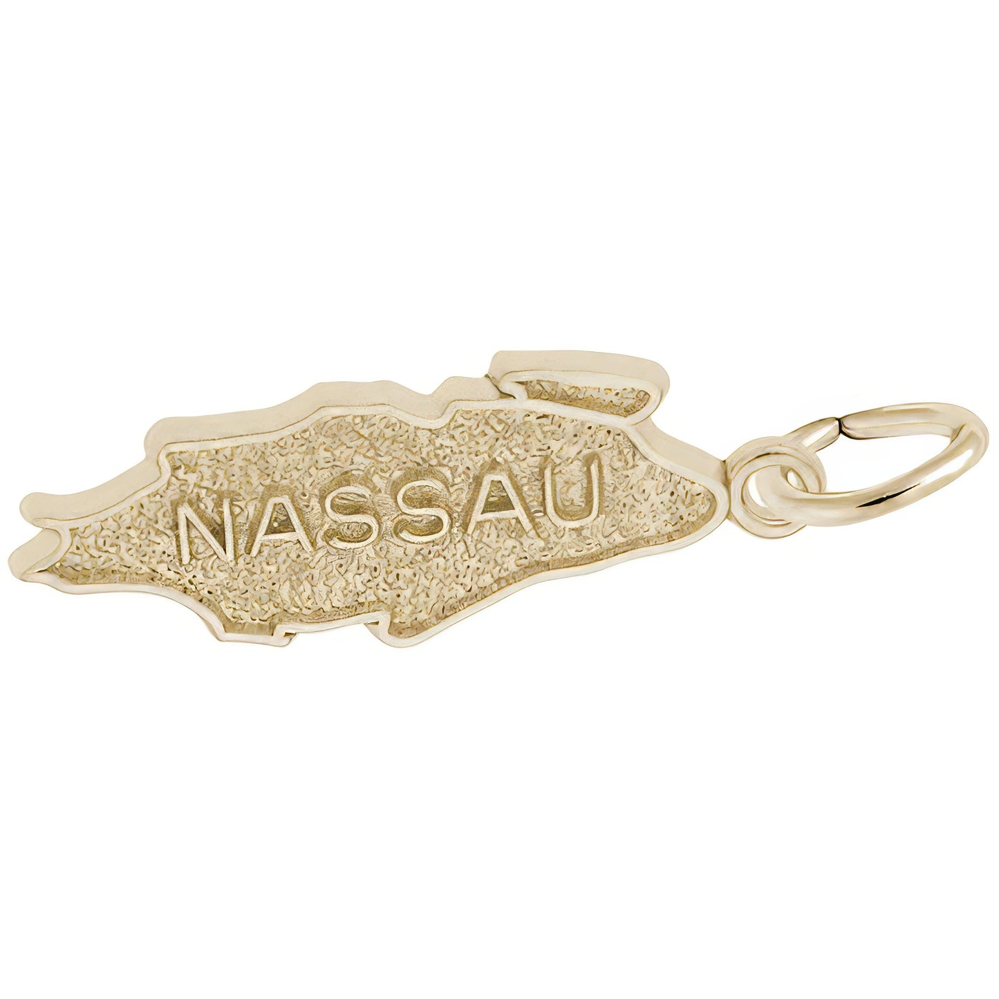 Nassau Map Charm - Metal - Sterling Silver