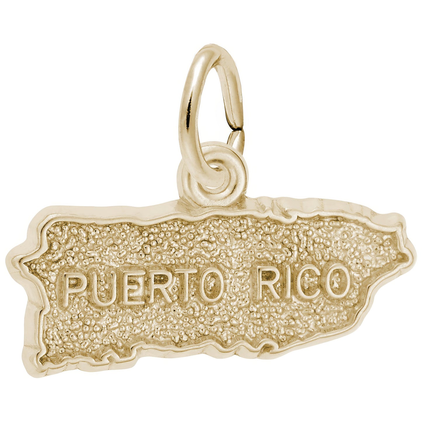 Sterling Silver Puerto Rico Map Charm