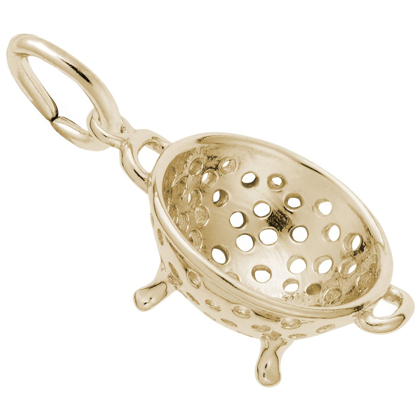 Detailed Colander Charm - Metal - Sterling Silver