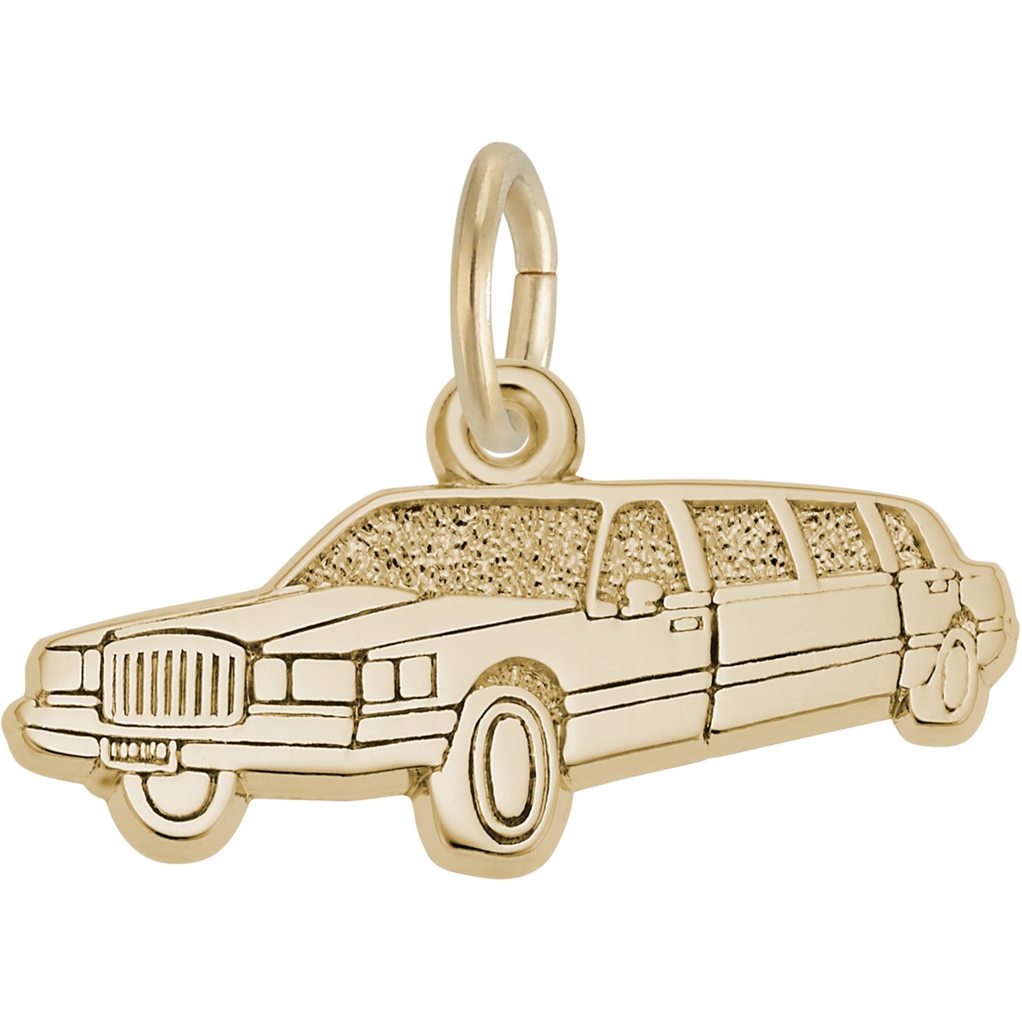 Flat Limousine Charm - Metal - Sterling Silver