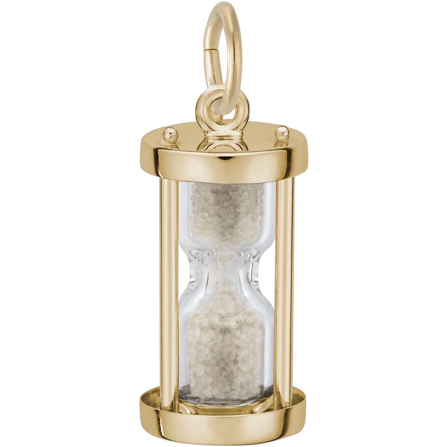Hourglass Charm - Metal - Sterling Silver