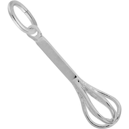 Whisk Charm - Metal - Sterling Silver