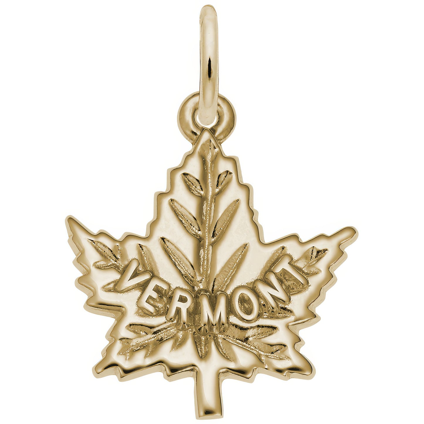 Vermont Maple Leaf Charm - Metal - Sterling Silver