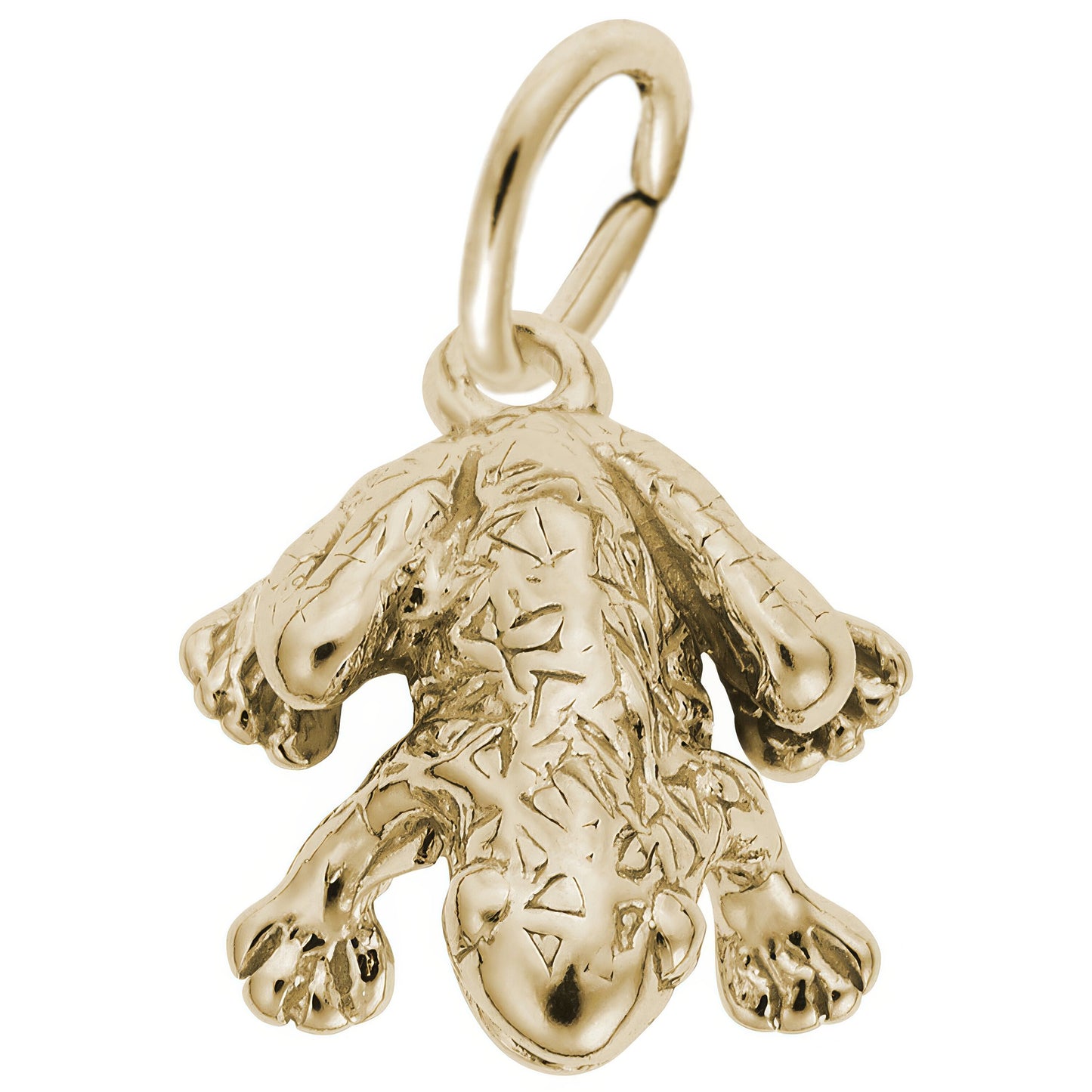 Wood Frog Charm - Metal - Sterling Silver