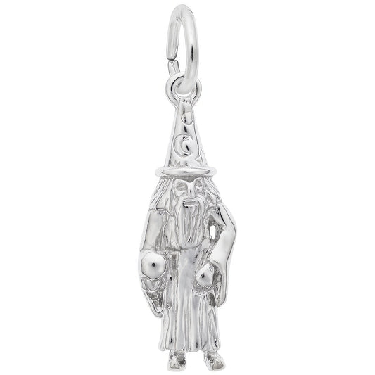 Wizard Charm - Metal - Sterling Silver