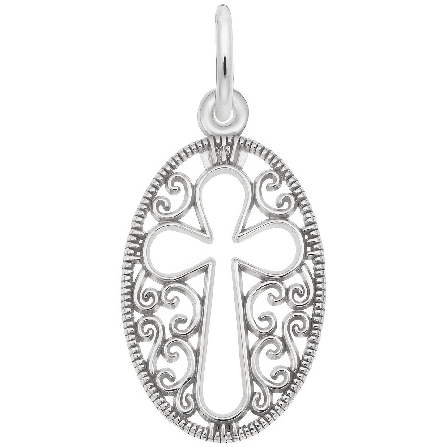 Sterling Silver Filigree Cross Charm