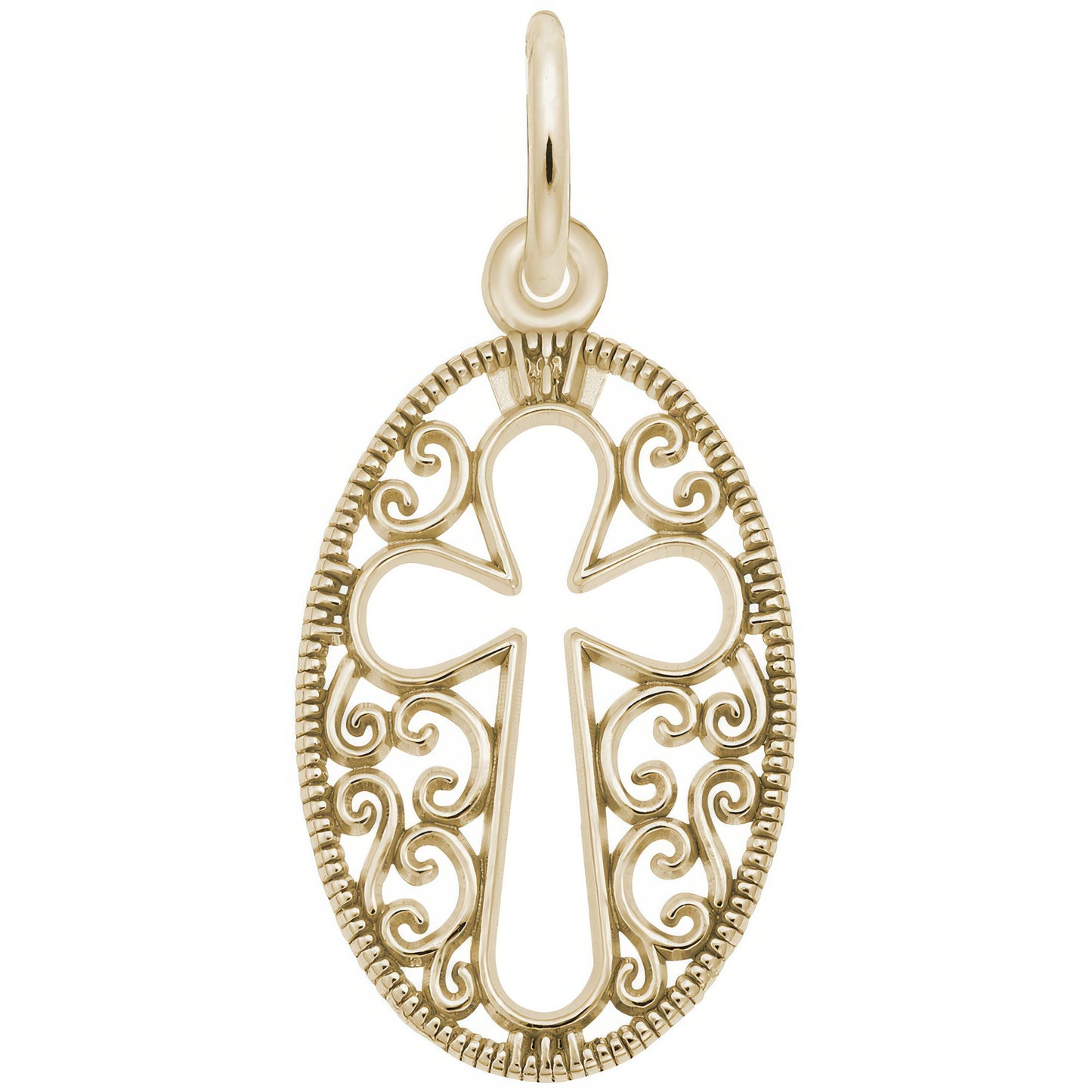 Sterling Silver Filigree Cross Charm