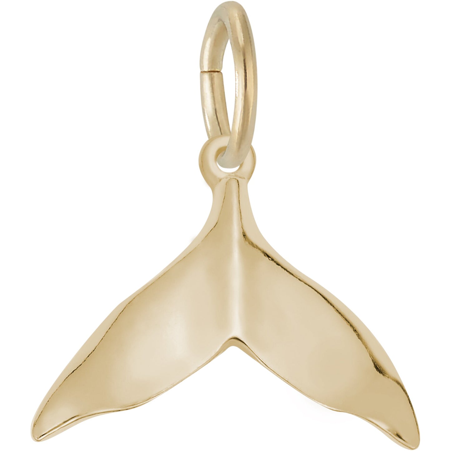 Sterling Silver Whale Tail Charm - 16mm x 19mm