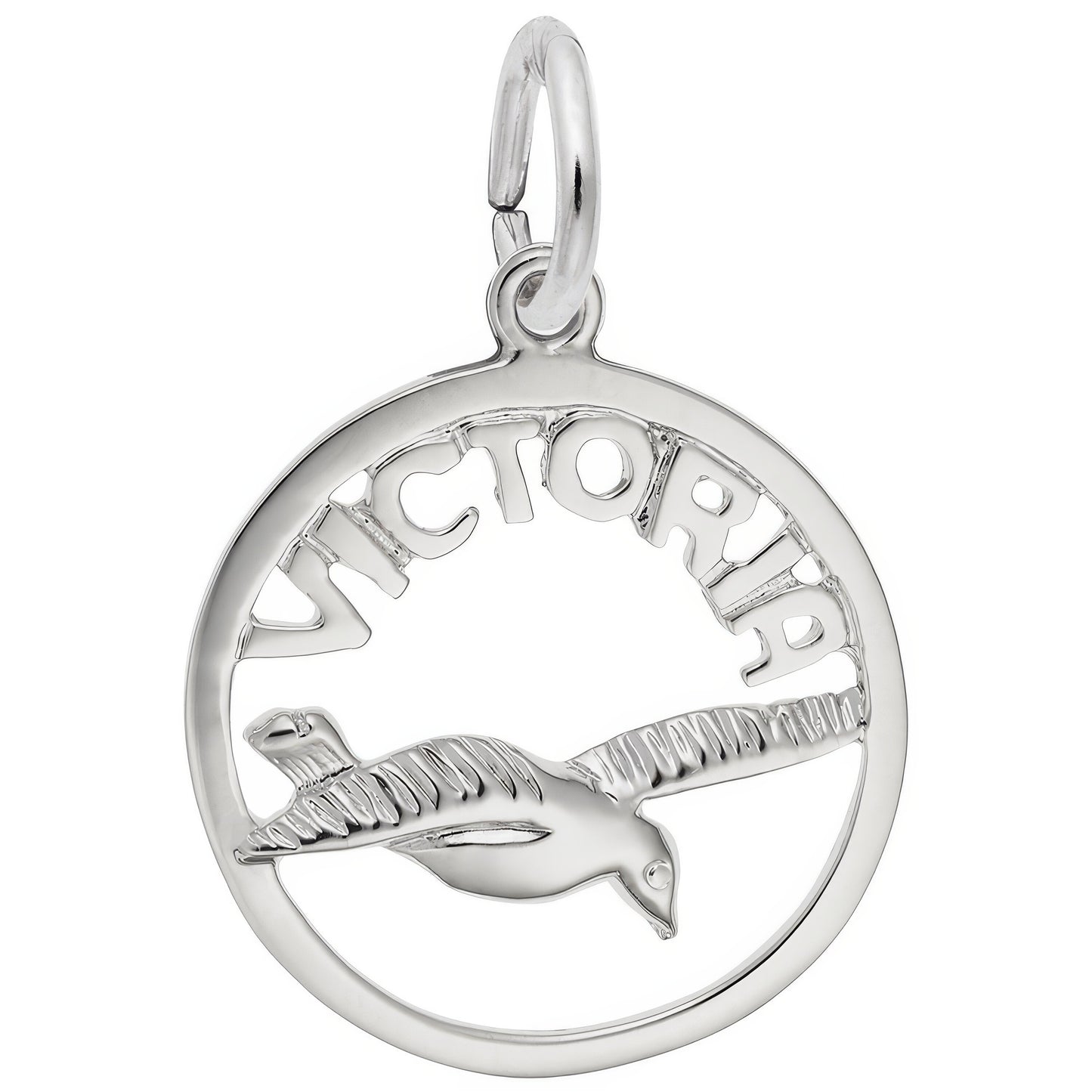 Victoria Bird Open Charm - Metal - Sterling Silver