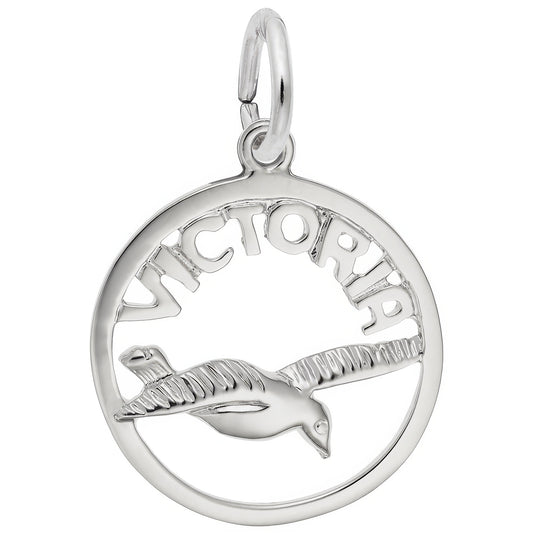 Victoria Bird Open Charm - Metal - Sterling Silver