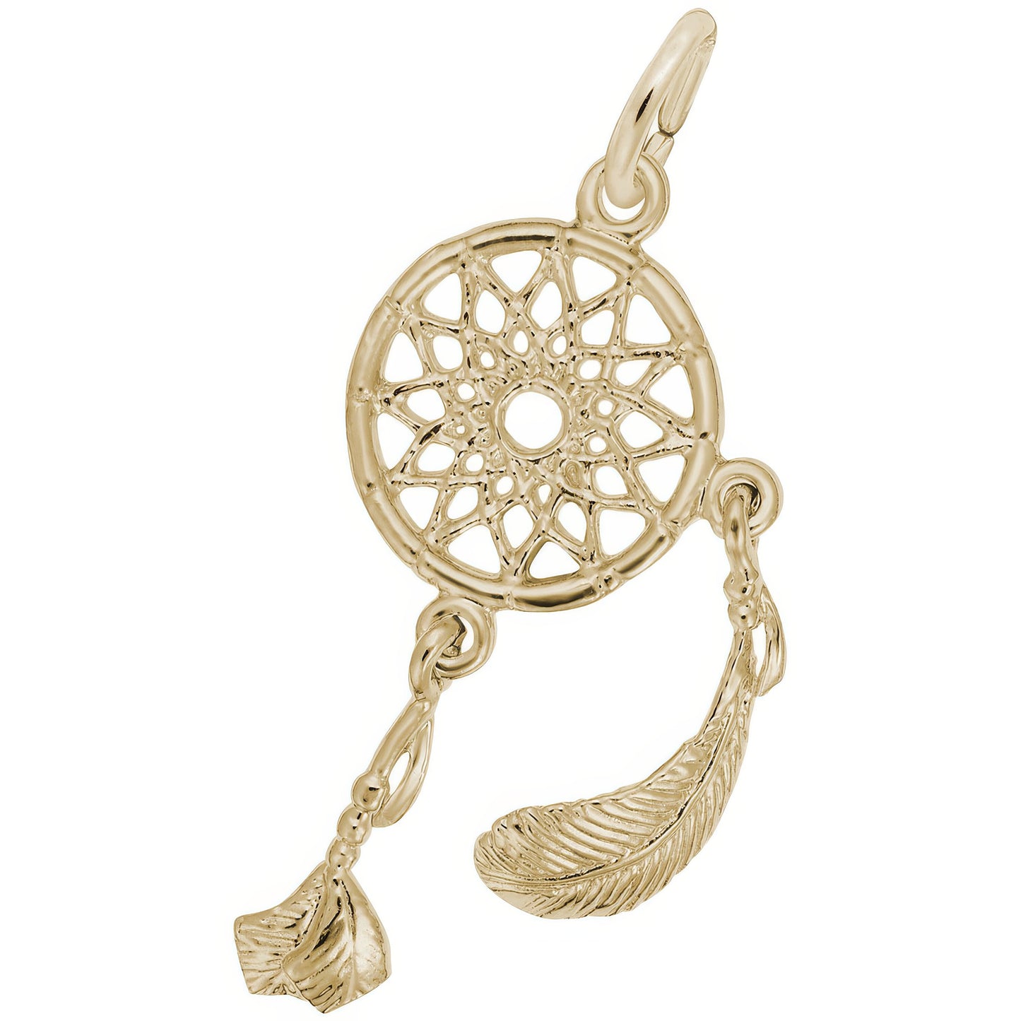 Sterling Silver Dream Catcher Charm - 13mm x 13mm
