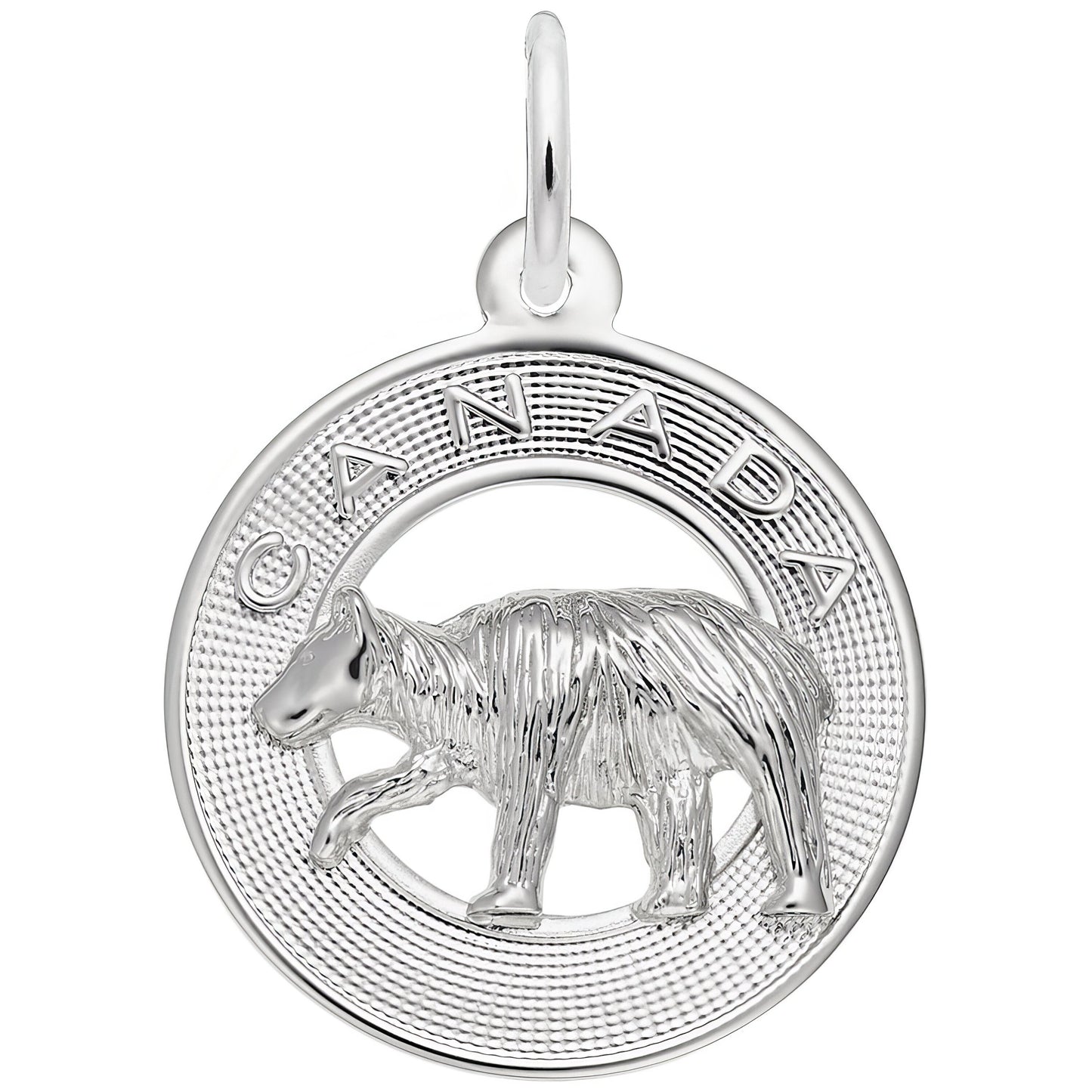 Sterling Silver Canada Bear Charm - 20mm x 20mm