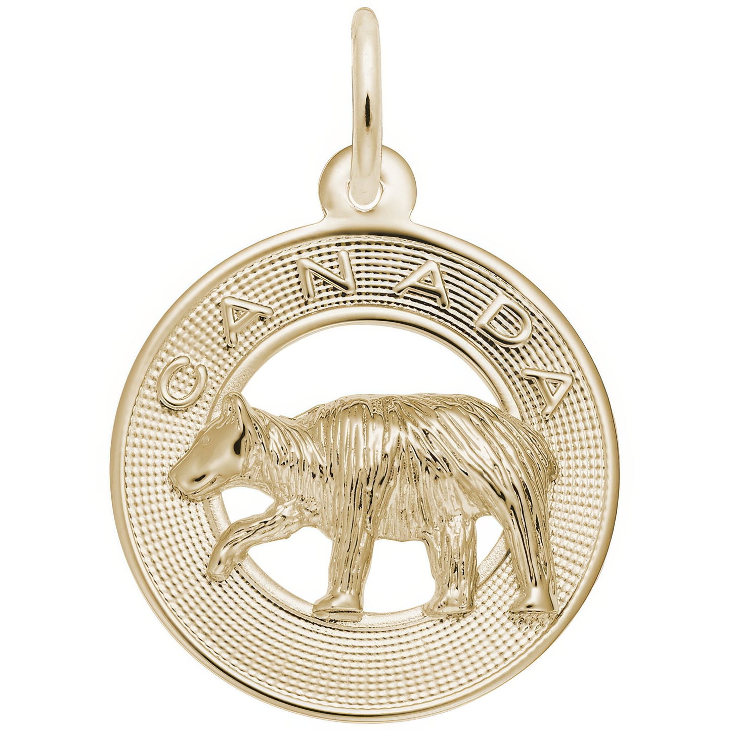 Sterling Silver Canada Bear Charm - 20mm x 20mm