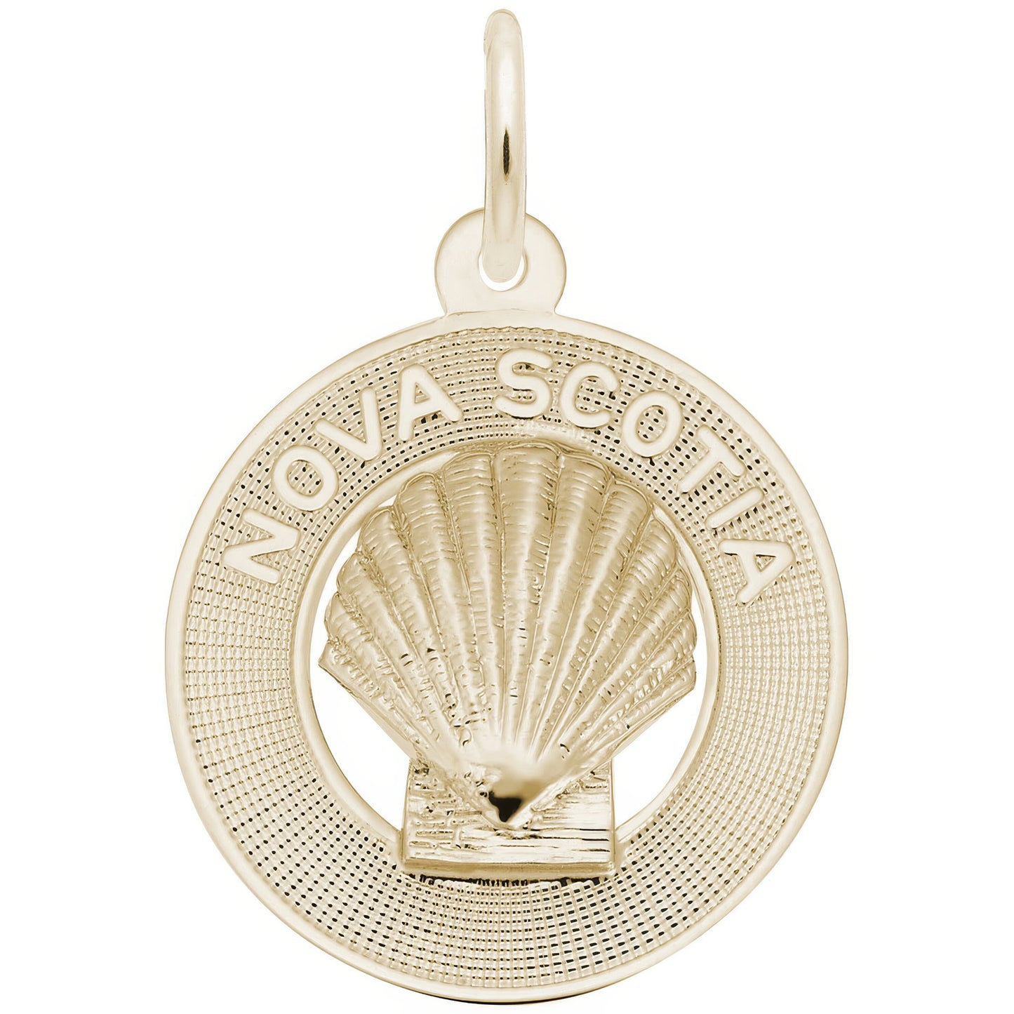Nova Scotia Shell Ring Charm - Metal - Sterling Silver