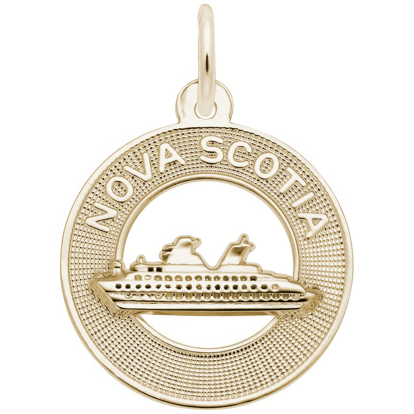 Nova Scotia Cruise Ship Ring Charm - Metal - Sterling Silver