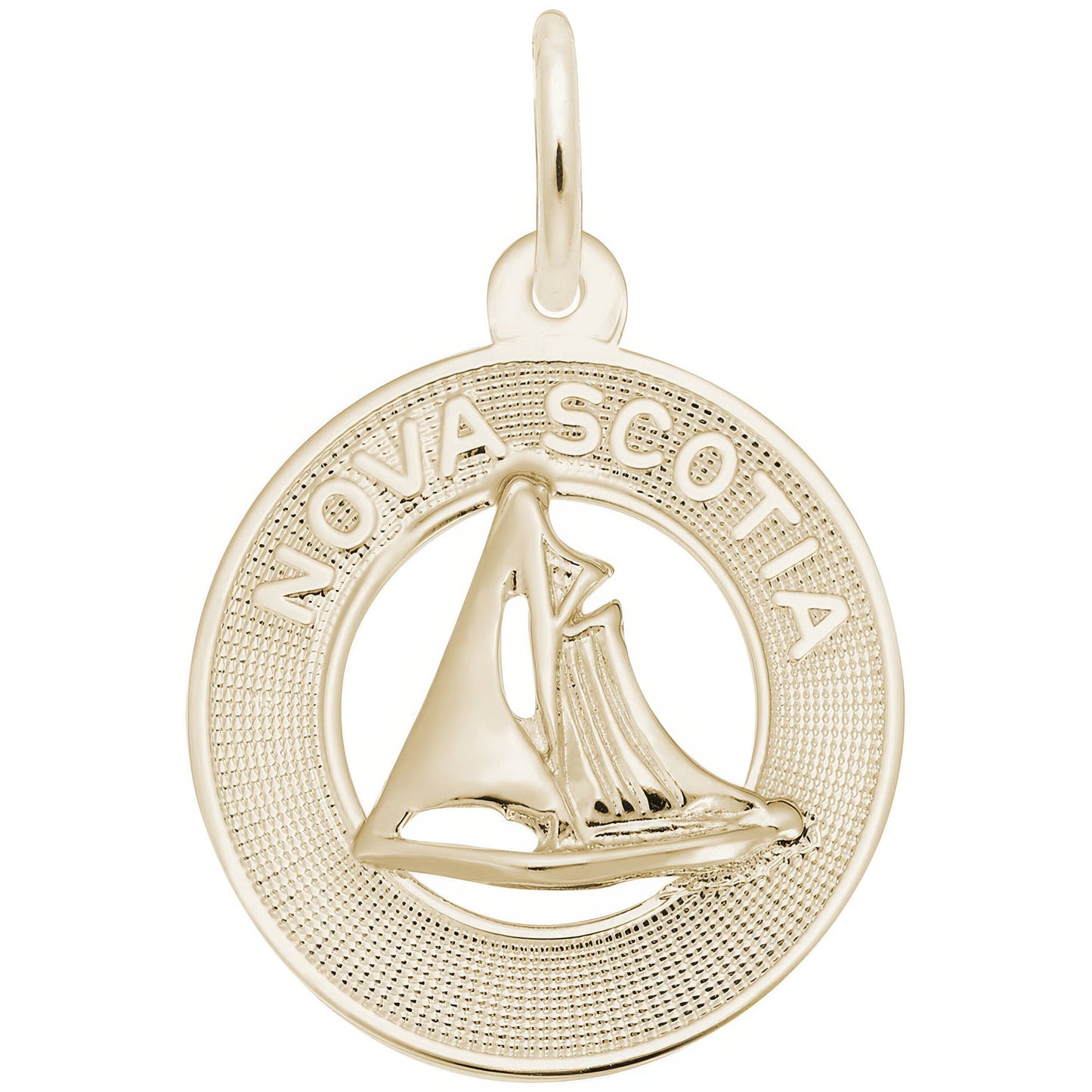 Nova Scotia Sailboat Ring Charm - Metal - Sterling Silver