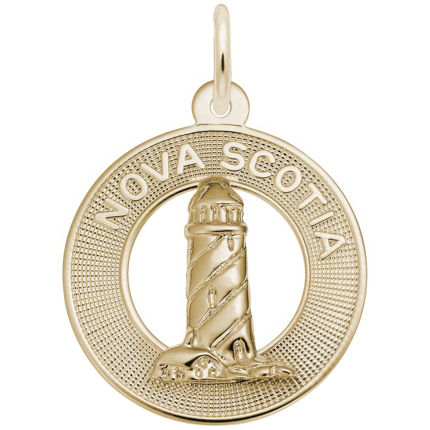 Nova Scotia Lighthouse Ring Charm - Metal - Sterling Silver