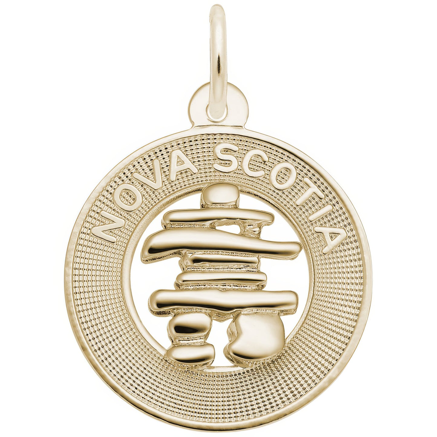 Nova Scotia Inukshuk Ring Charm - Metal - Sterling Silver