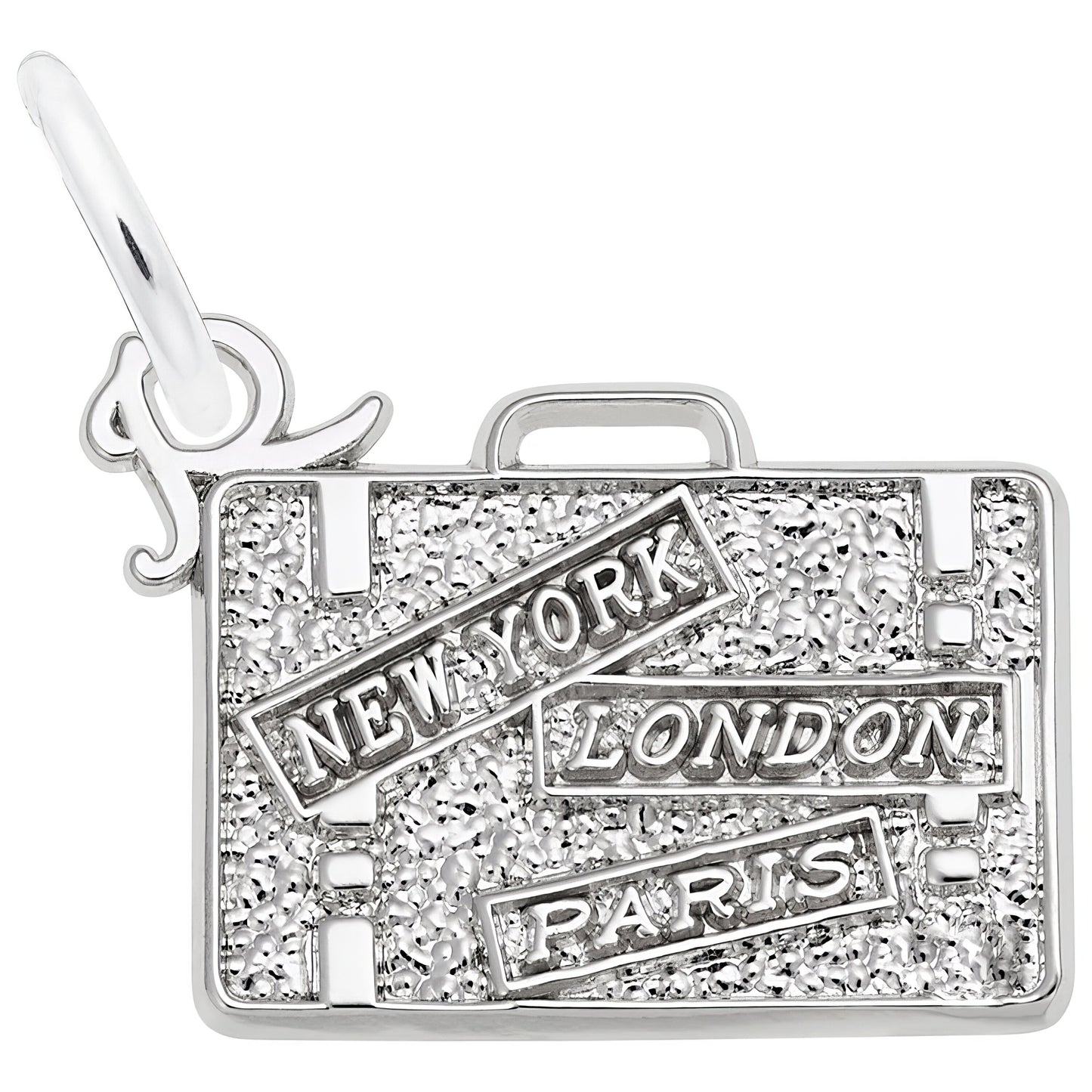 Sterling Silver Suitcase Charm