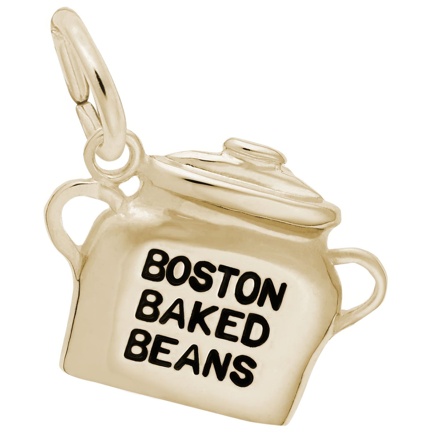 Sterling Silver Boston Baked Beans Charm - 10mm x 13mm