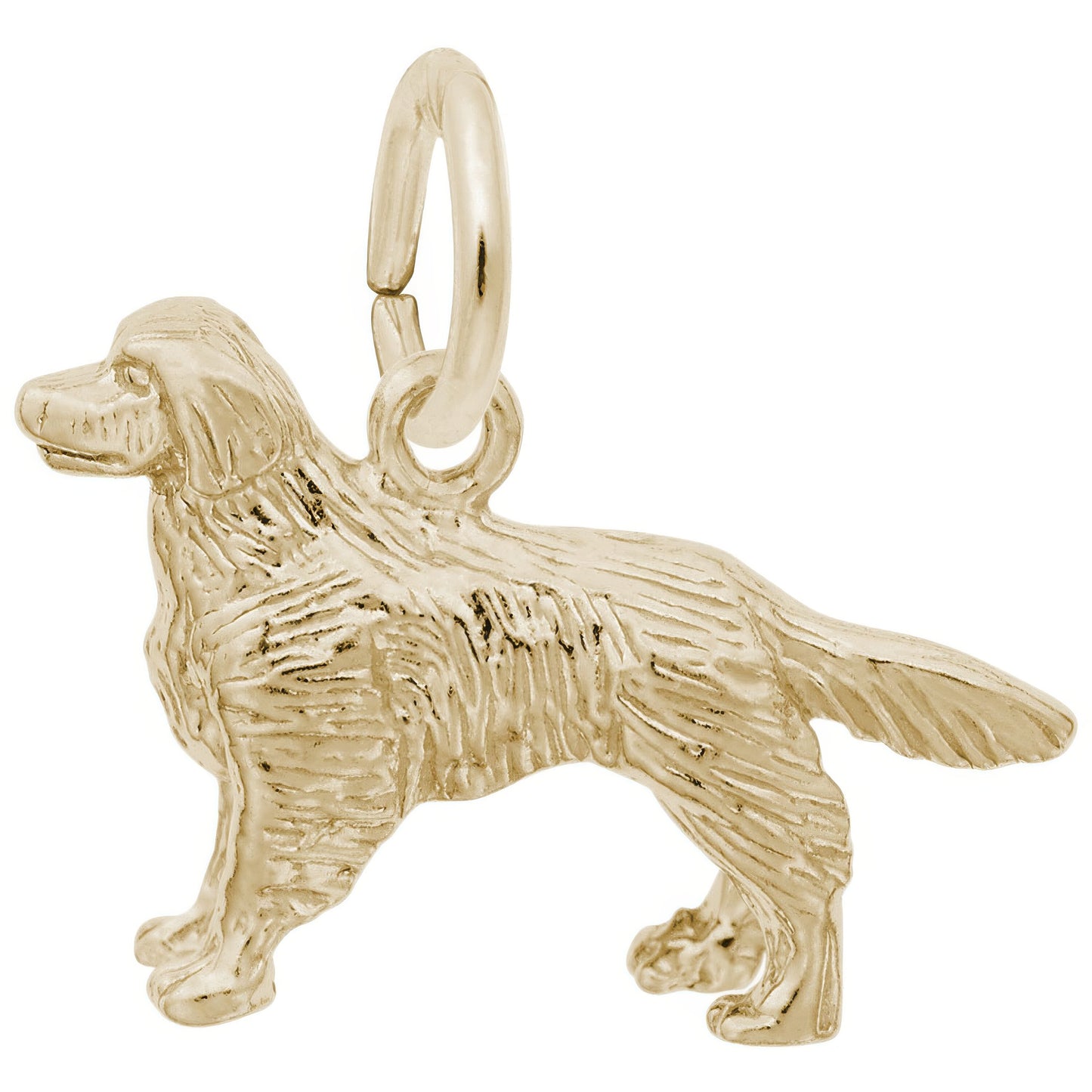Sterling Silver Golden Retriever Charm - 13mm x 19mm