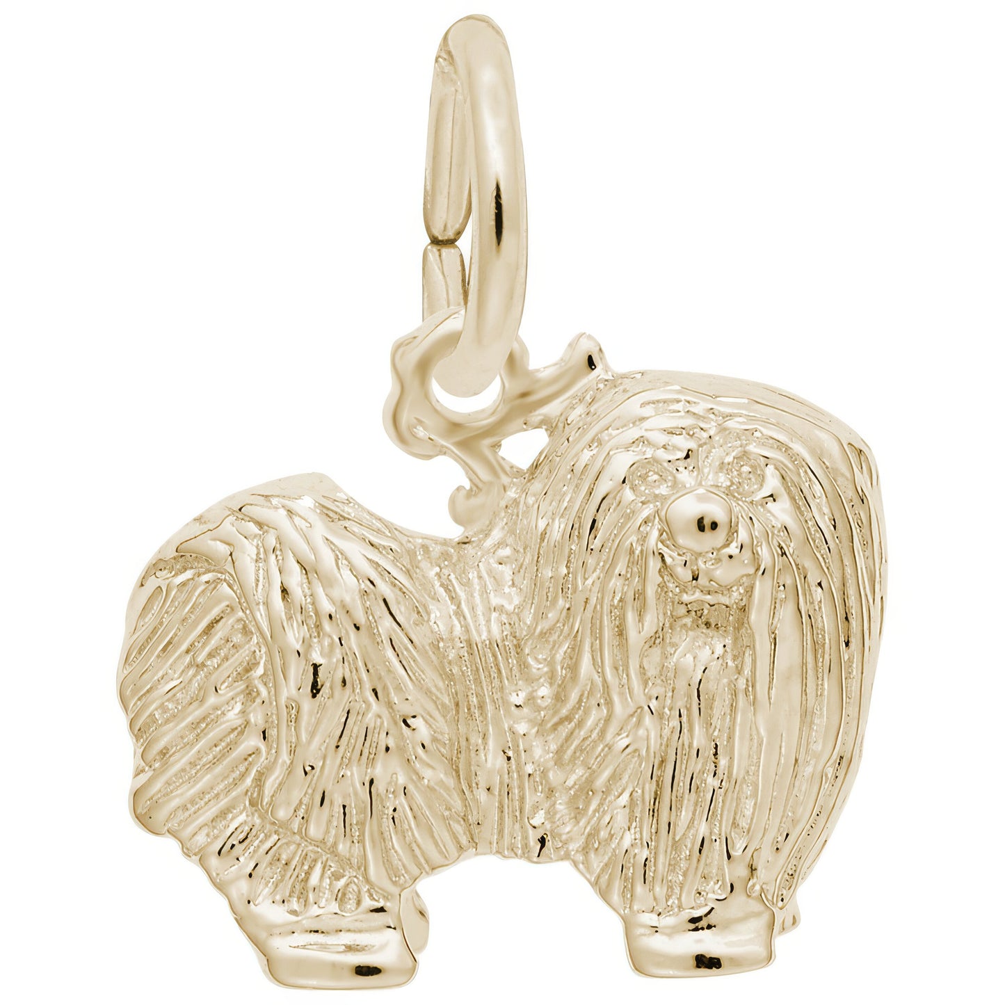 Maltese Dog Charm - Metal - Sterling Silver