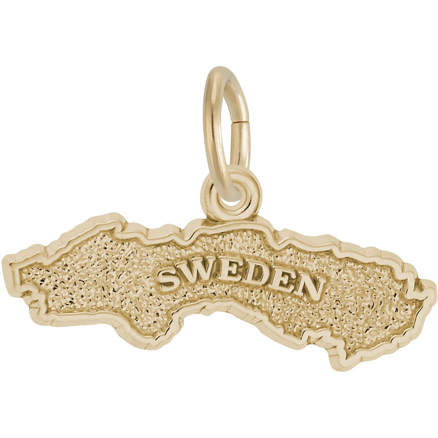 Sweden Map Charm - Metal - Sterling Silver