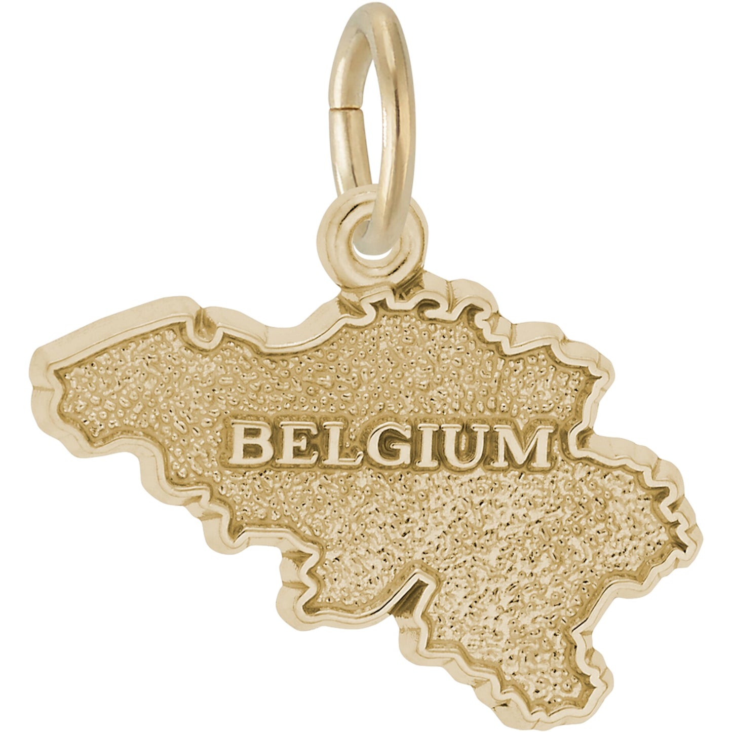 Belgium Map Charm - Metal - Sterling Silver