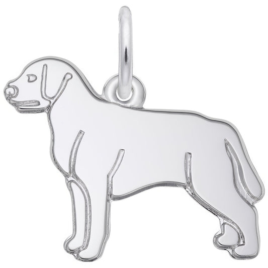 Sterling Silver Labrador Retriever Flat Charm