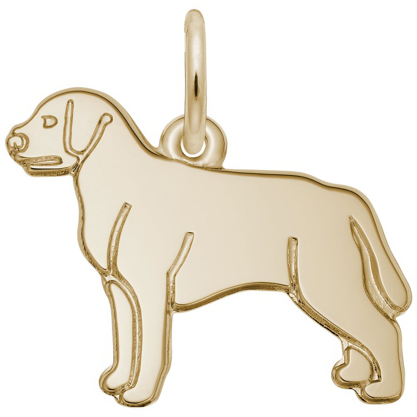 Sterling Silver Labrador Retriever Flat Charm