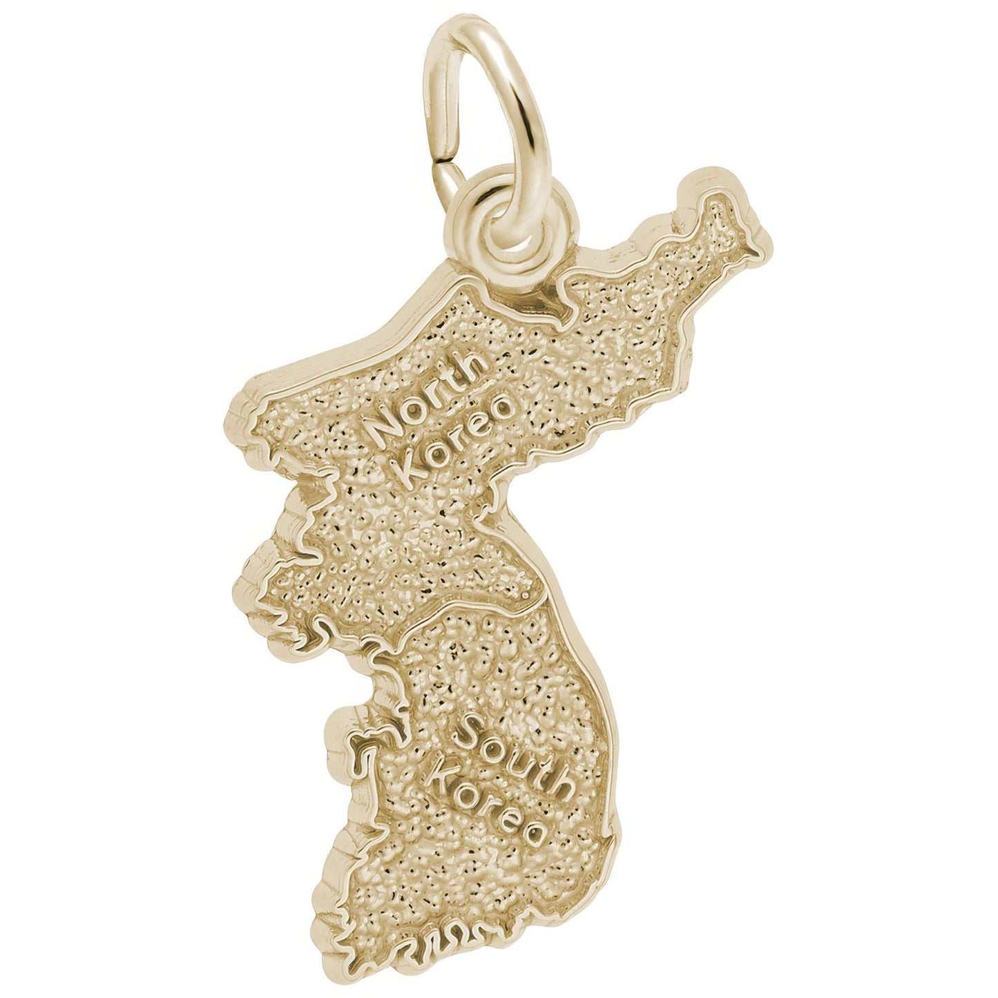 Korea Map Charm - Metal - Sterling Silver
