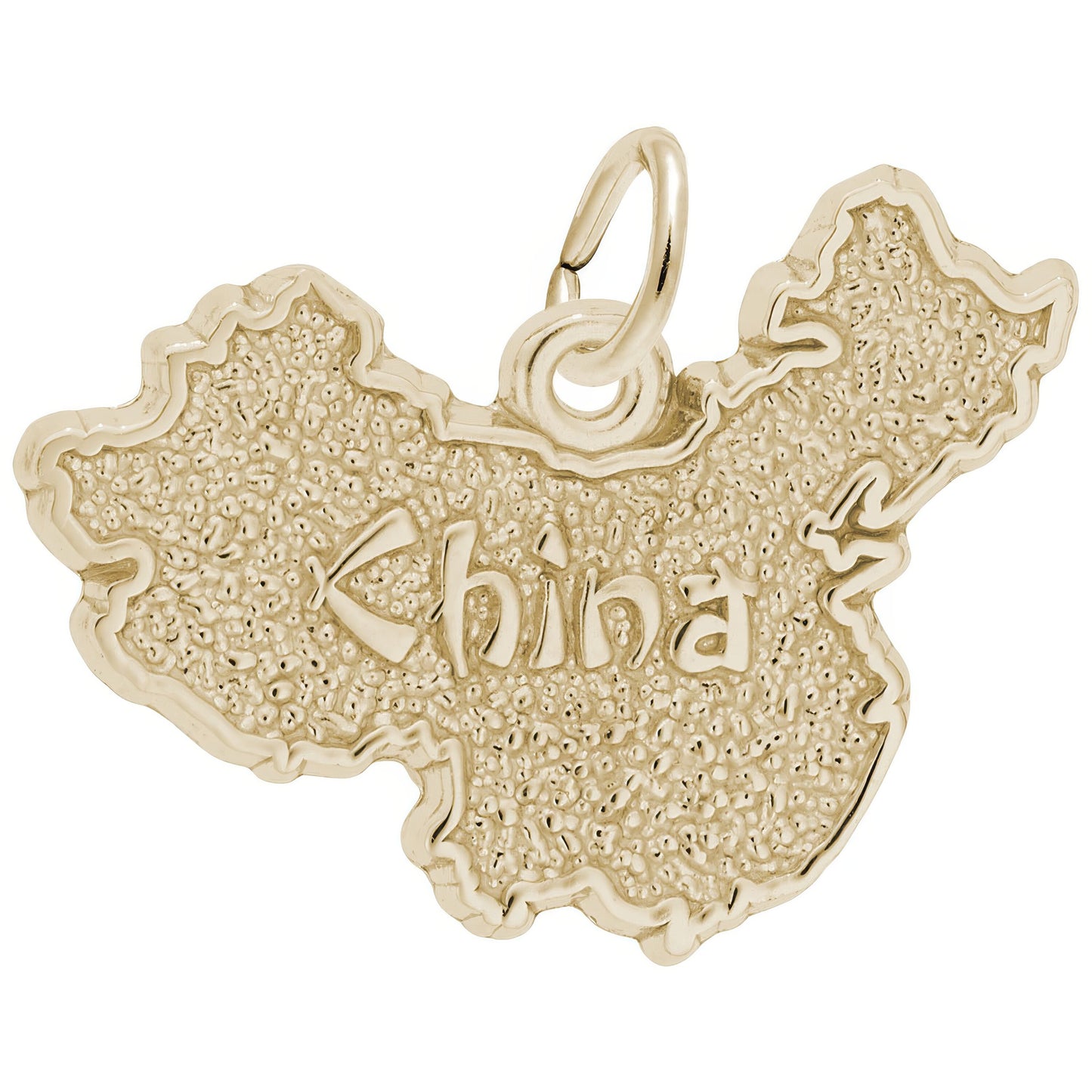 China Map Charm - Metal - Sterling Silver