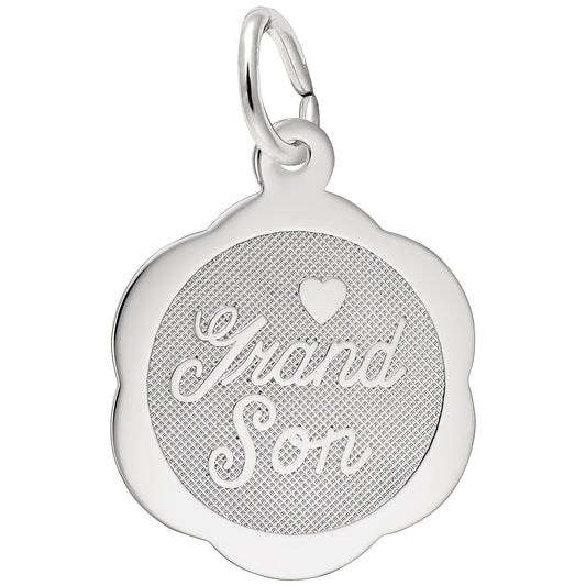 Grandson Charm - Metal - Sterling Silver