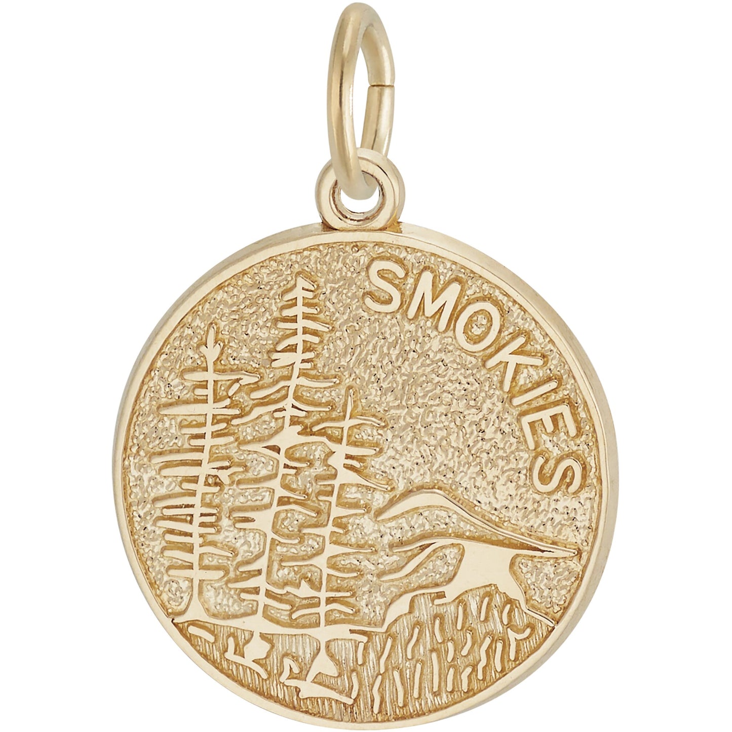 Smokies Mountain Scene Charm - Metal - Sterling Silver