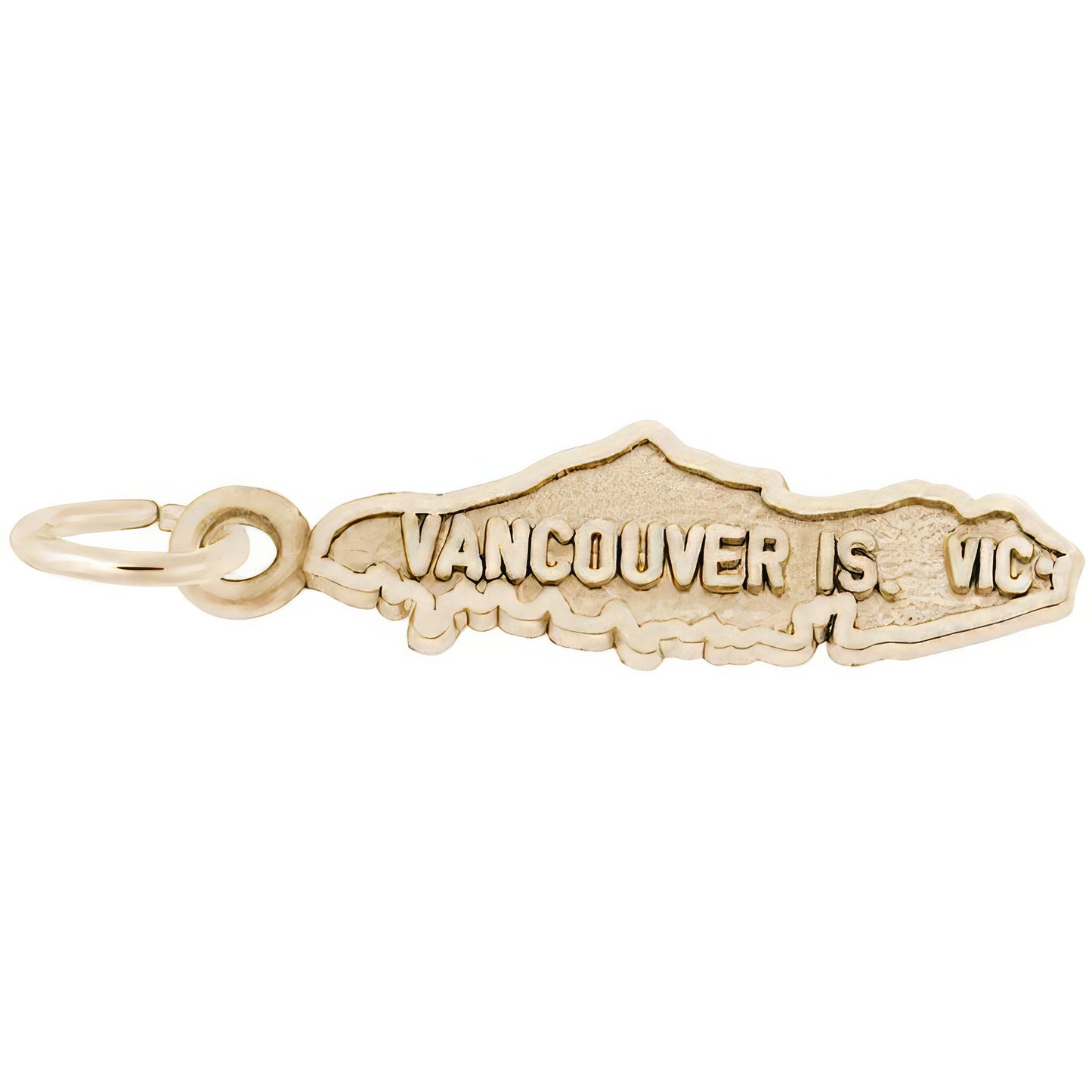 Vancouver Island Map Charm, Sterling Silver