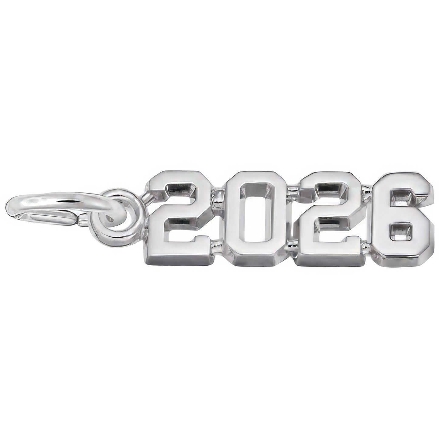'2026' Charm, Sterling Silver